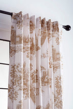 Maison D' Hermine 100% Cotton Curtain Ramage Red Two Panel Curtains For Living Rooms Bedrooms Offices Tailored With A Rod Pocket