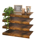 Makentra Wire Shelf Cover  Engineered Wood Wire Rack Covers for Shelves, Rustic Farmhouse Style for Pantry, Closet (4, 24 W 