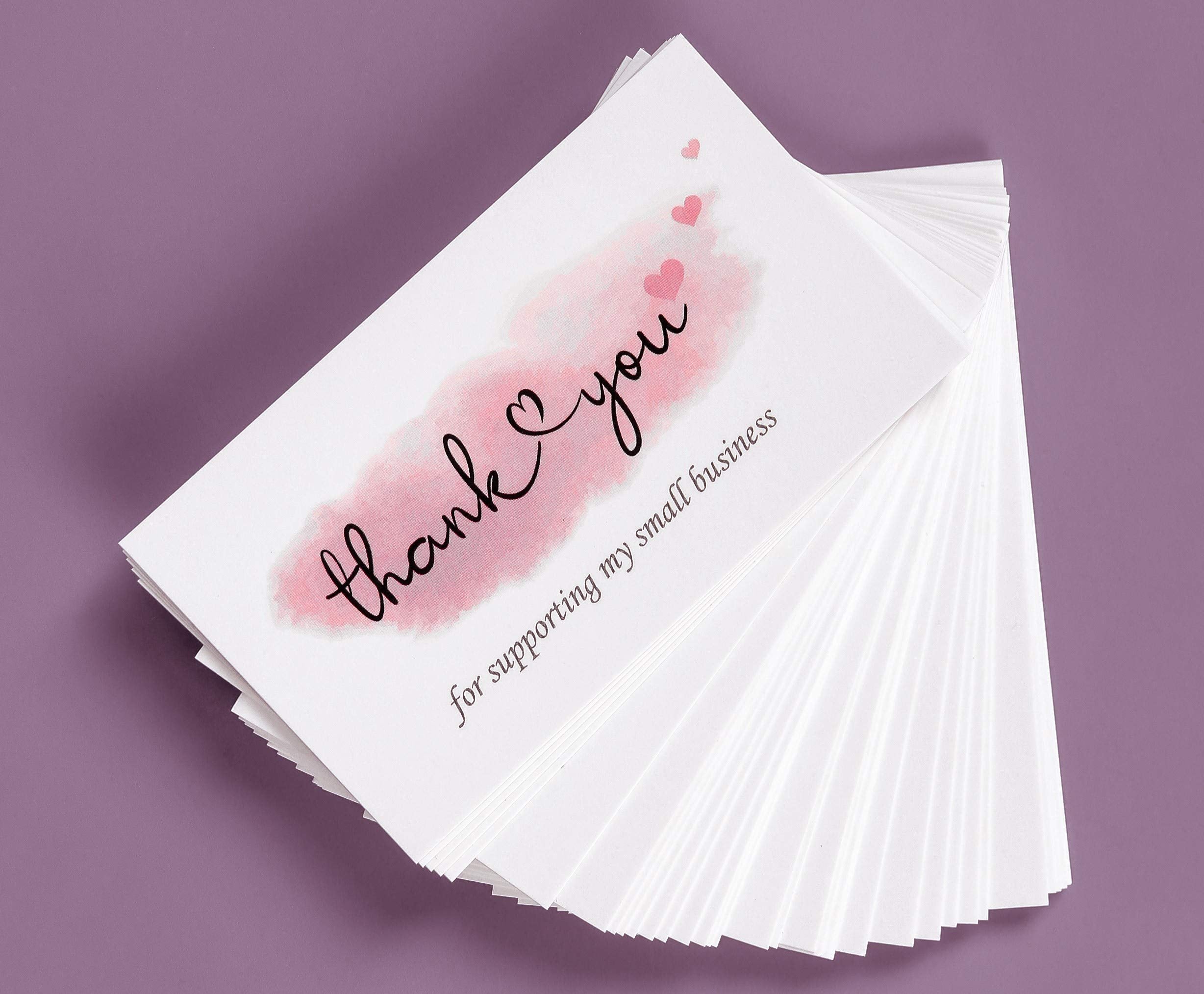 200 Thank You For Supporting My Small Business Cards, Elegant And Professional Design, 2' X 3.5', Recommended For Online Retai