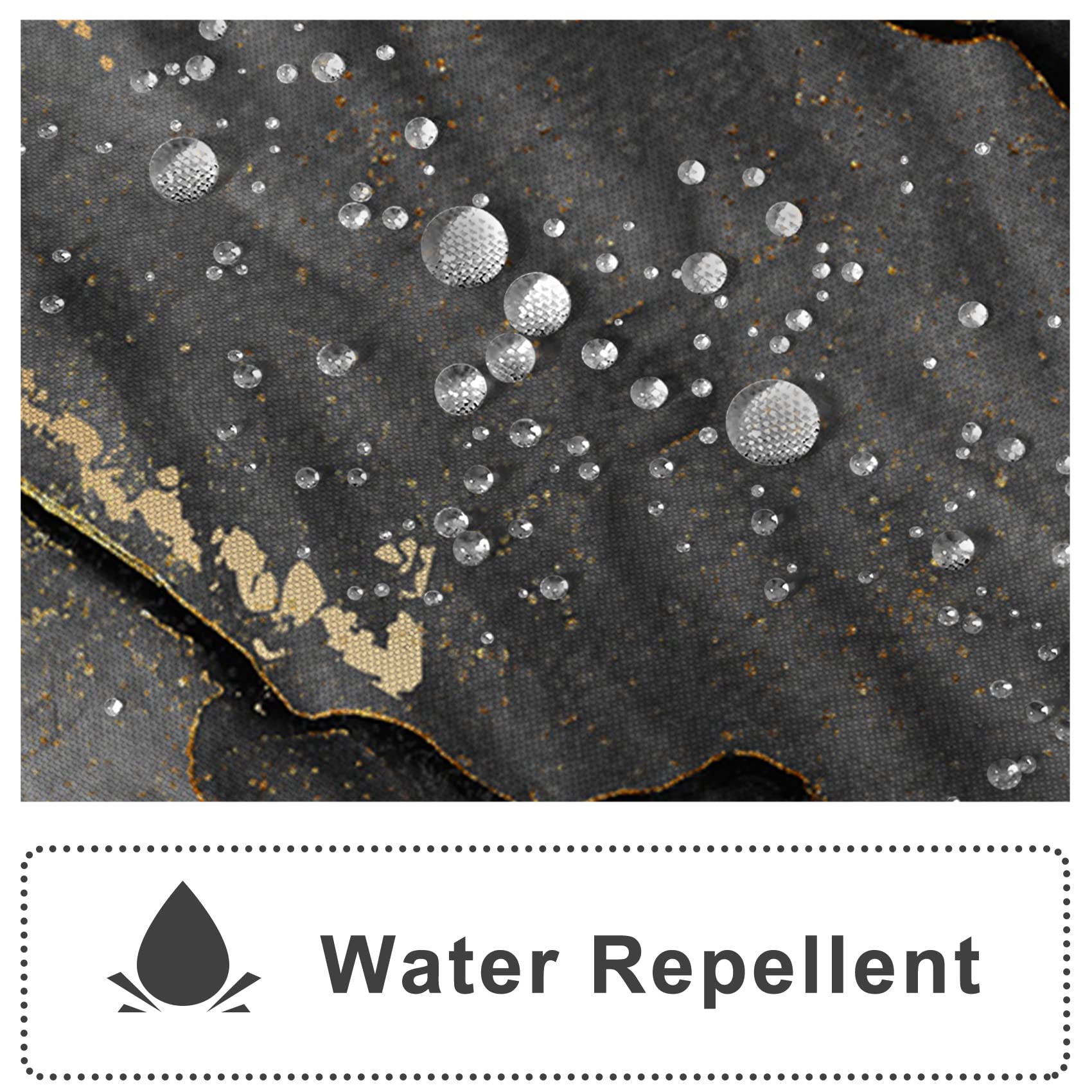 Awert Dreamy Ink Art Black Glod Marble Shower Curtain For Bathroom Modern High Definition Printing Waterproof Shower Curtain Wit