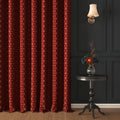 Story@Home 100% True Blackout Door Curtains 7 Feet Long Set Of 1 | Room Darkening Curtain | Hexagon Printed | Thermal Insulated 