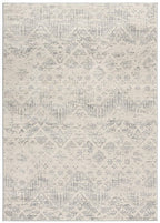 HomeRoots 100% Polypropylene 2’ x 15’ Ivory Distressed Ikat Pattern Runner Rug