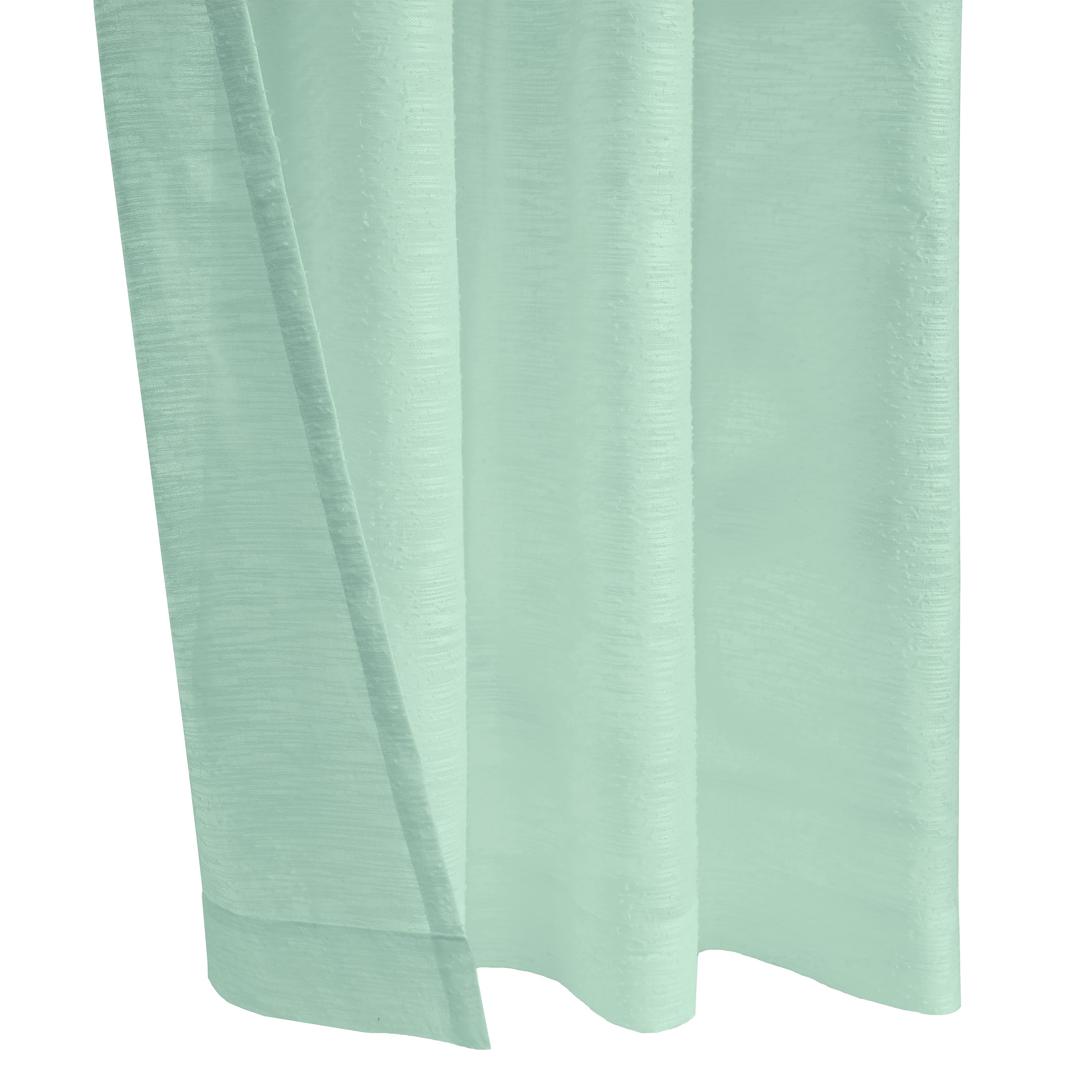 Richmark International Boucle Sheer Grommet Curtain Panel 52 X 108 In Surf Spray