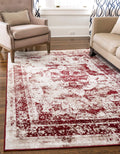 Unique Loom Sofia Collection Area Rug - Salle Garnier (2 2 x 3 1 Rectangle, Burgundy/ Ivory)