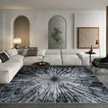 Lahome Black 8x10 Rugs for Living Room, Modern Area Rugs Low-Pile Soft Bedroom Rug, Washable Abstract Splash Living Room Rug Lar