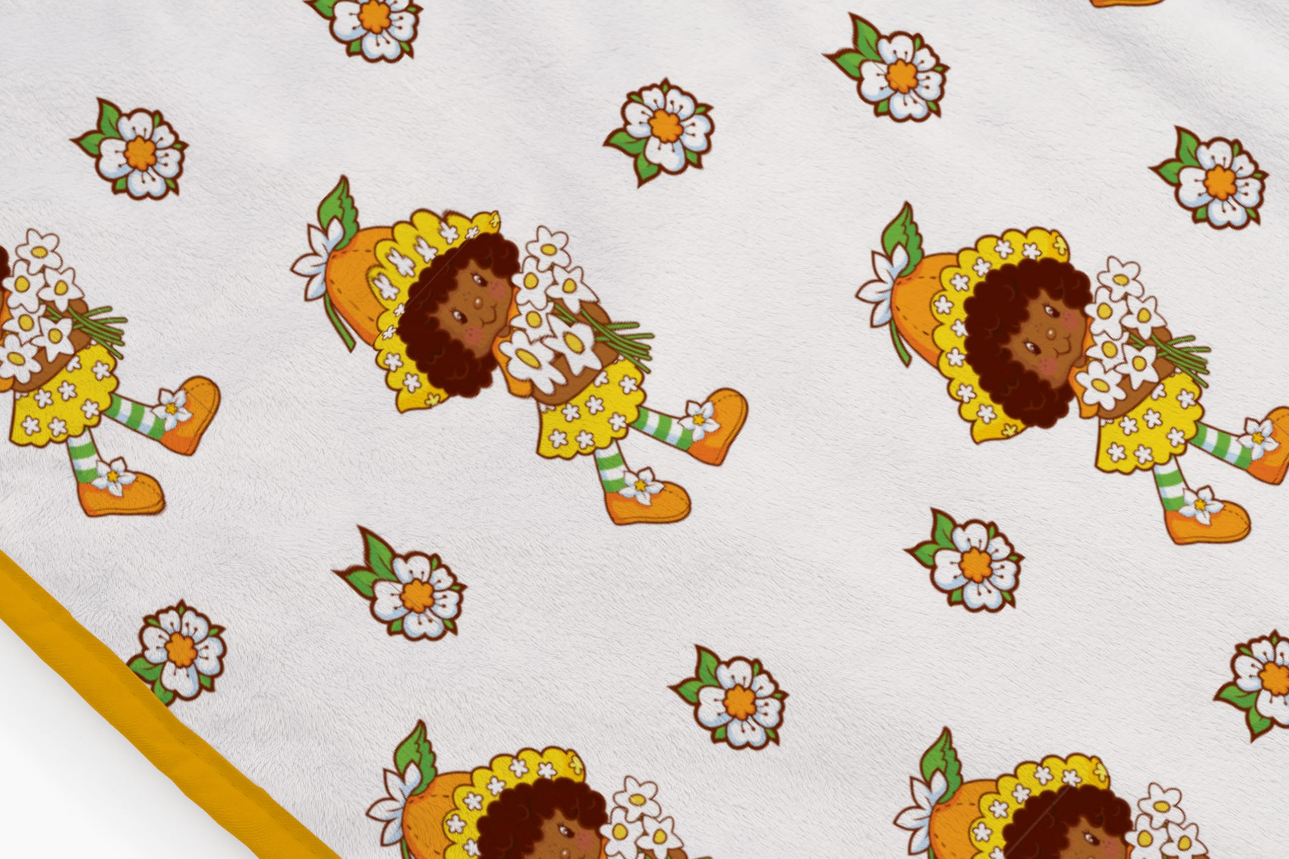 Strawberry Shortcake Orange Blossom Plush Throw Blanket - Measures 46 X 60 Inches - Kids Super Soft Lightweight Fleece Bedding