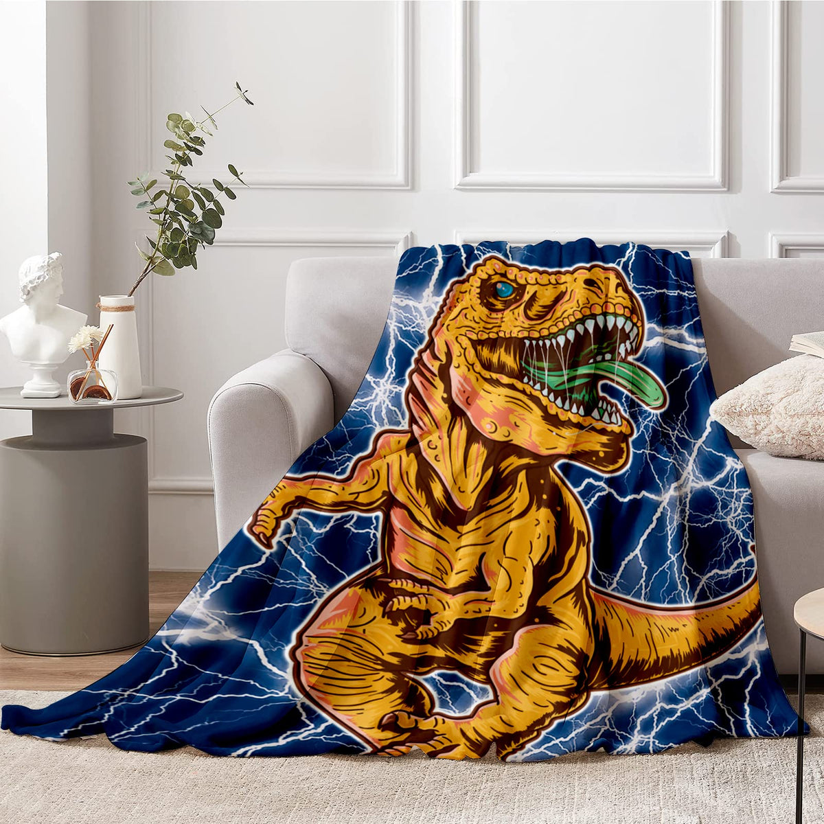 Dinosaur Blanket For Boys, Kids Blanket Super Soft And Silky,Dinosaur Throw Blanket Unique Design Is Gift For Kids,Warm Cozy Bla