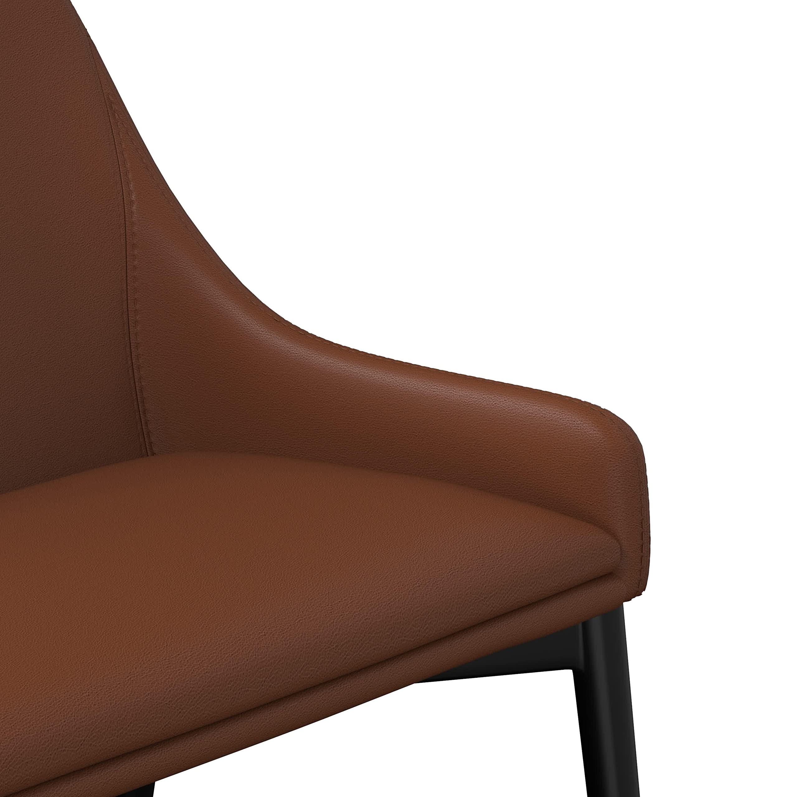 Neos Modern Furniture Dining Chairs, Cognac