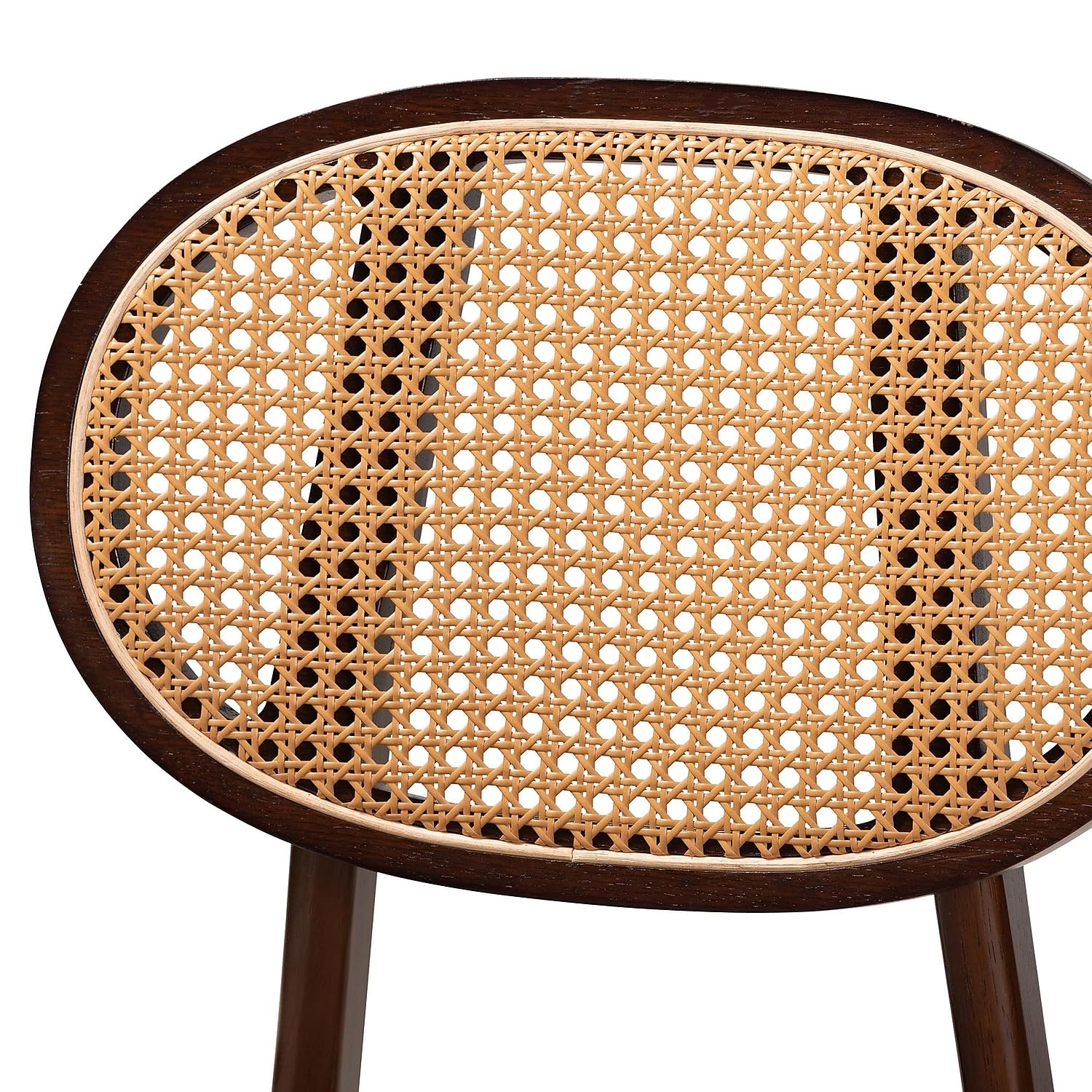 Baxton Studio Darrion Mid-Century Fabric Dining Chair, Grey/Walnut Brown/Light Brown, 2/Set (234-2P-13291-HT)