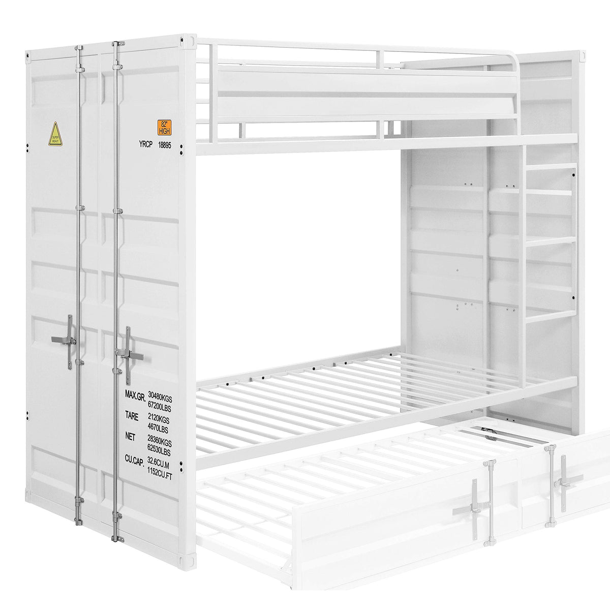 Acme Cargo Twin Over Twin Bunk Bed In White