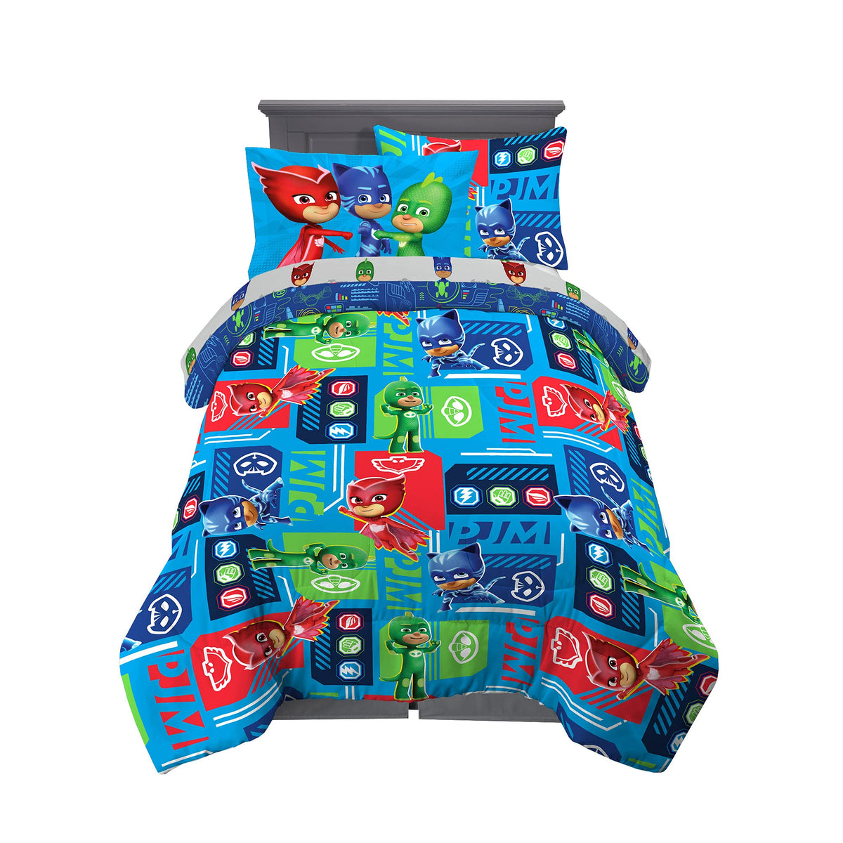 Franco Kids Bedding Super Soft Comforter And Sheet Set With Sham, 5 Piece Twin Size, Pj Masks
