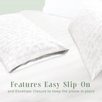 Elegant Comfort Ultra Soft Set Of 2 Sea Waves Print Pillowcases - 1500 Premium Hotel Quality Microfiber, Soft And Smooth Envelope Closure 2-Piece Pillow Covers - Standard/Queen, Wave Beige