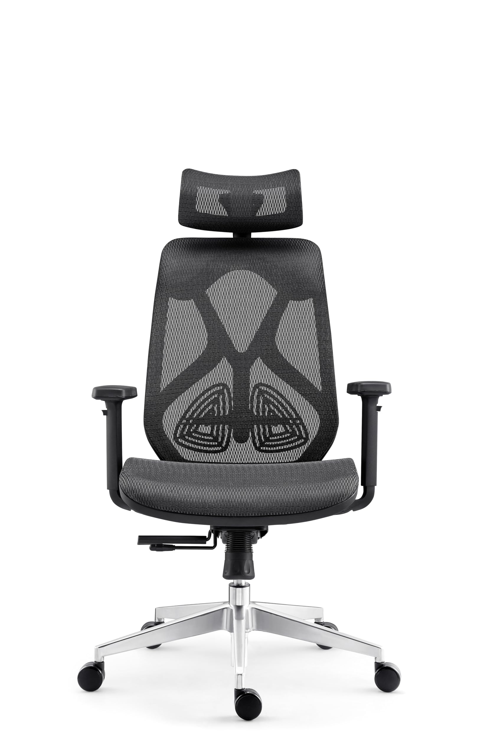 Innowin Berlin Ergonomic High Back Office Chair  Diy Assembly, Mesh & Nylon, Lumbar Support, Headrest, Tilt, Adjustable Arms, A