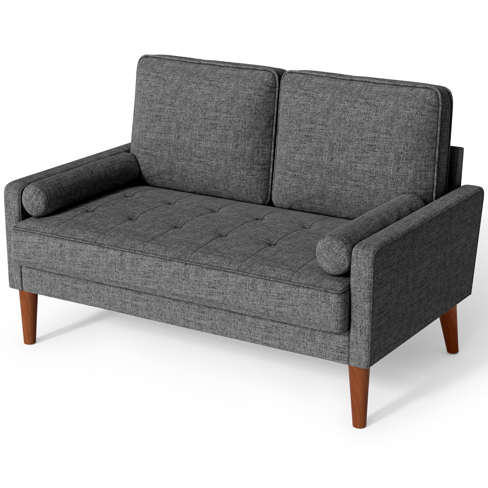 Vesgantti Loveseat Sofa, 48 Small Sofa Couch Mid Century Modern Couch for Small Spaces, Bedroom and Living Room, Removable Sofa 