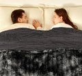 Bearhug Electric Blanket Heated Blanket King Size 100'X 90' Dual Controllers Heating Blanket Gift Reversible Faux Fur & Sherpa