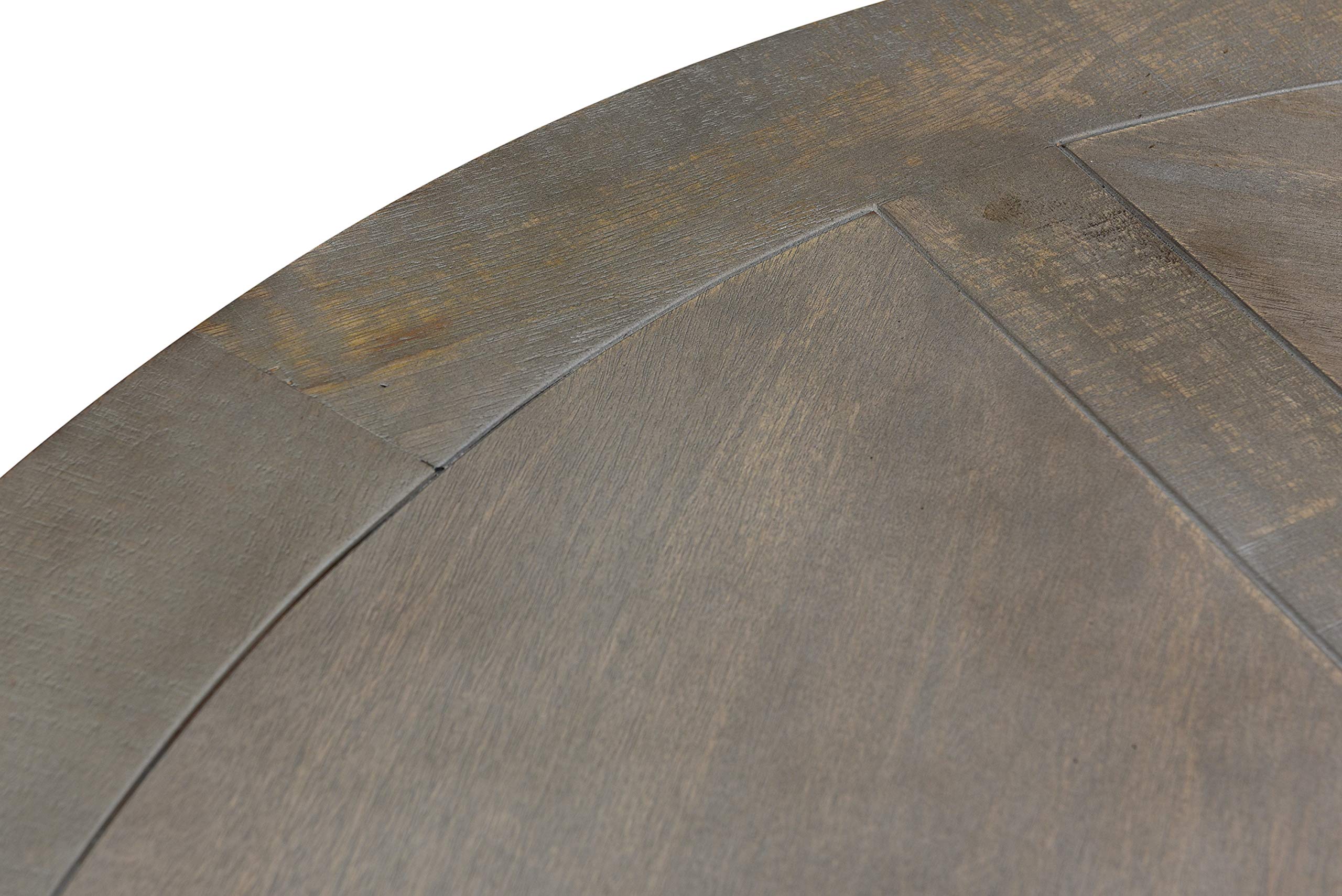 Cambridge Willoughby 54-In. Round Mango Wood Pedestal Dining Table, Dark Rustic Finish, 982002-RUS