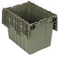 Quantum QDC2115-17 Plastic Storage Container with Attached Flip-Top Lid, 21 x 15 x 17, Gray