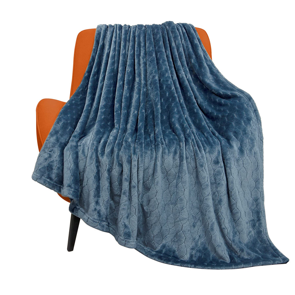 Toonow Fleece Blanket Super Soft Plush Throw Blanket Twin Size 60' X 80', Cozy Fuzzy Bed Blankets Geometric Pattern Comfy Micr