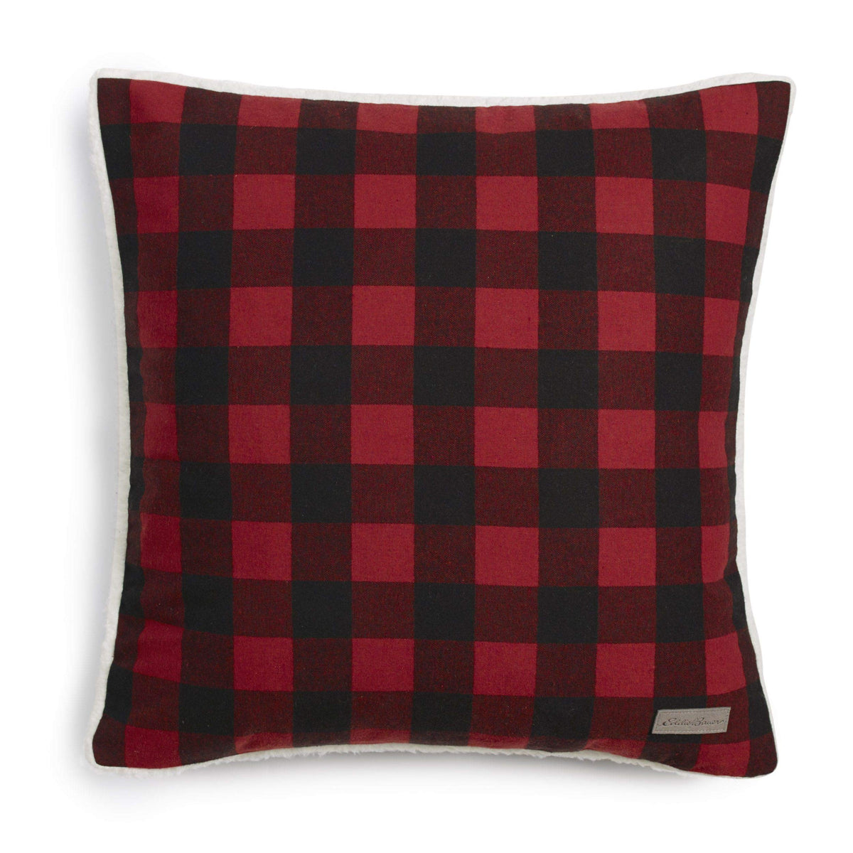 Eddie Bauer Home Throw Pillow With Zipper Closure, Perfect Home Decor For Bed Or Sofa, 20' X 20', Cabin Plaid Red