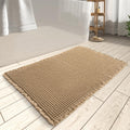 AMOAMI Upgraded Waffle Bath Mat, Super Absorbent Non Slip Bath Mats for Bathroom Floor, Machine Washable Bathroom Rugs with Tass
