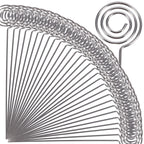 H&W 50Pcs 4.7'L Ring Loop Round Shape Diy Craft Wire Clip Table Card Holders Note Photo Picture Memo Holder Metal Clamp For Par
