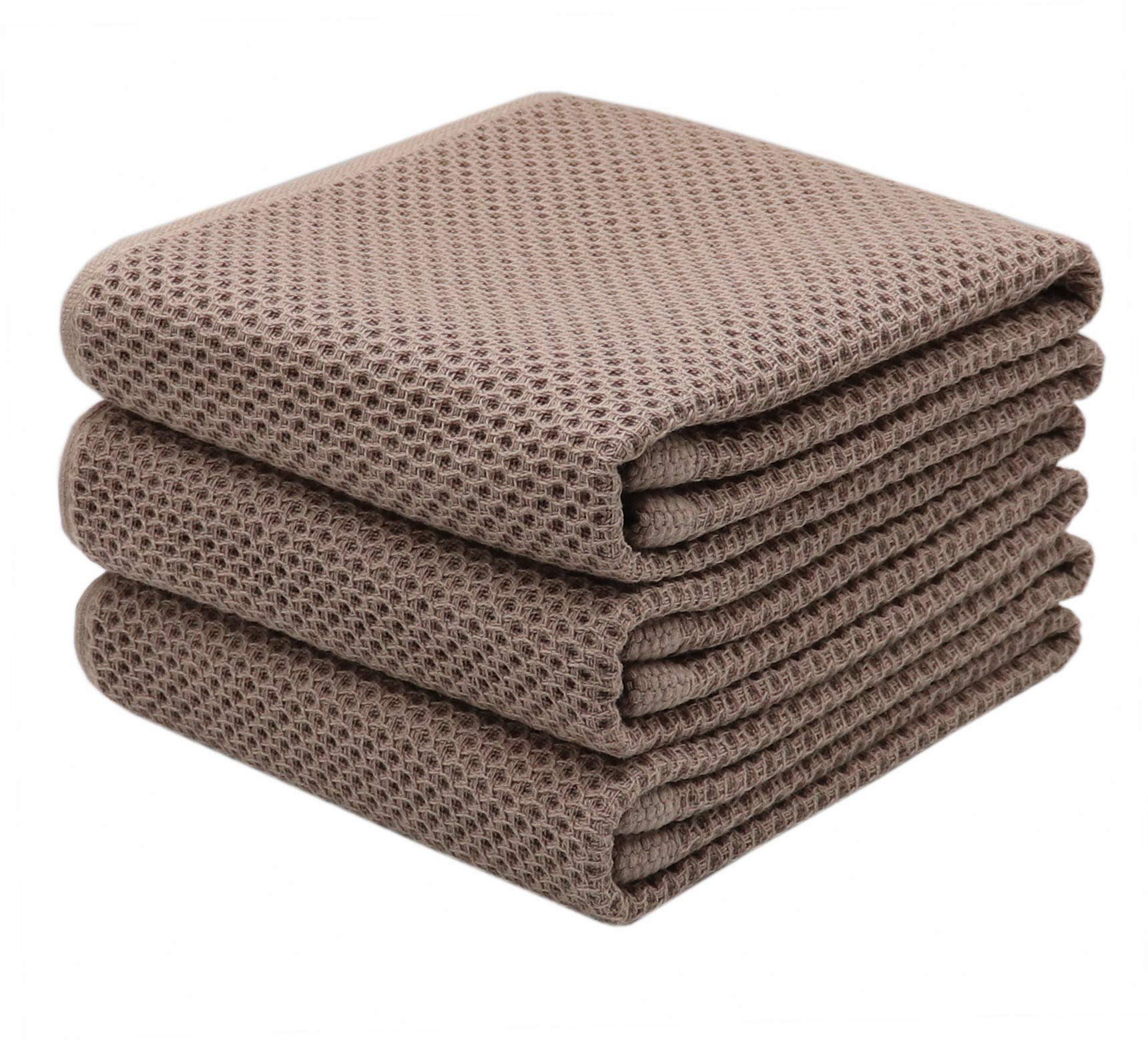 MiasDream Cotton Dish Towels for Kitchen, Kitchen Towels, Hand Face Head Towel Waffle Weave, Soft and Absorbent Bath Guest Gym 