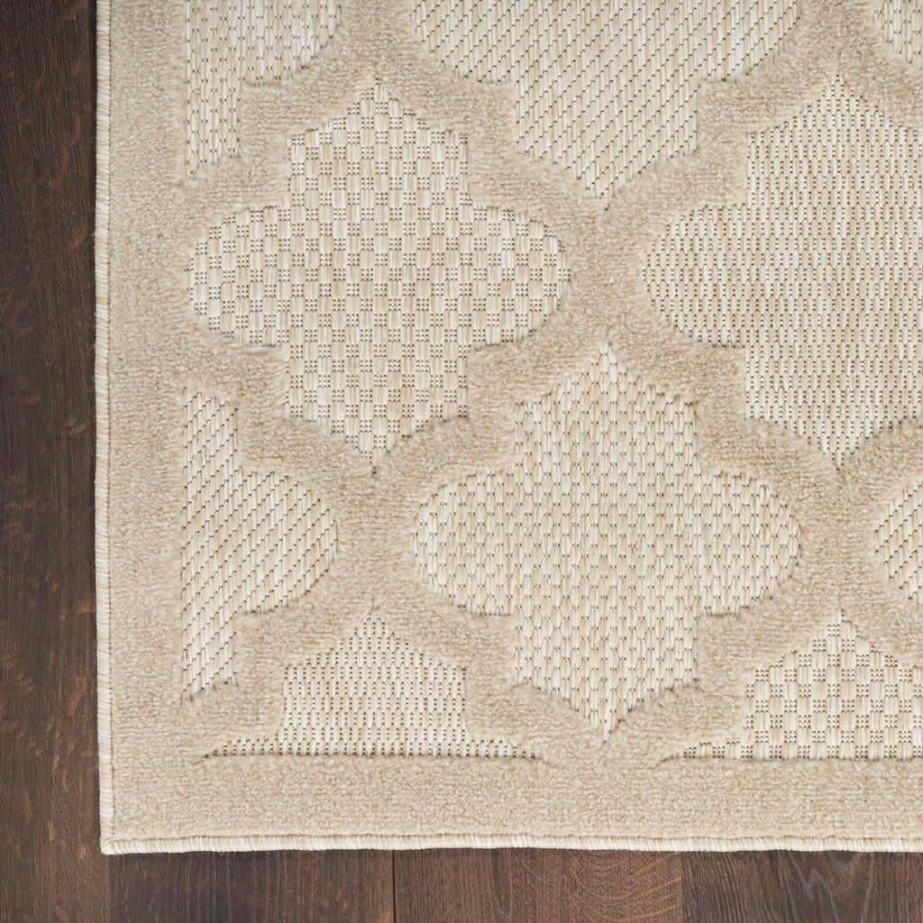 Nourison Easy Care Indoor/Outdoor Cream 4' X 6' Area Rug, Easy Cleaning, Non Shedding, Bed Room, Living Room, Dining Room, Backyard, Deck, Patio (4X6)