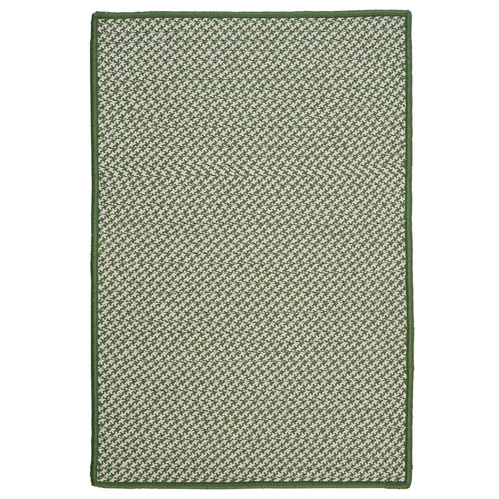 Outdoor Houndstooth Tweed Rug, 3 By 5-Feet, Leaf Green