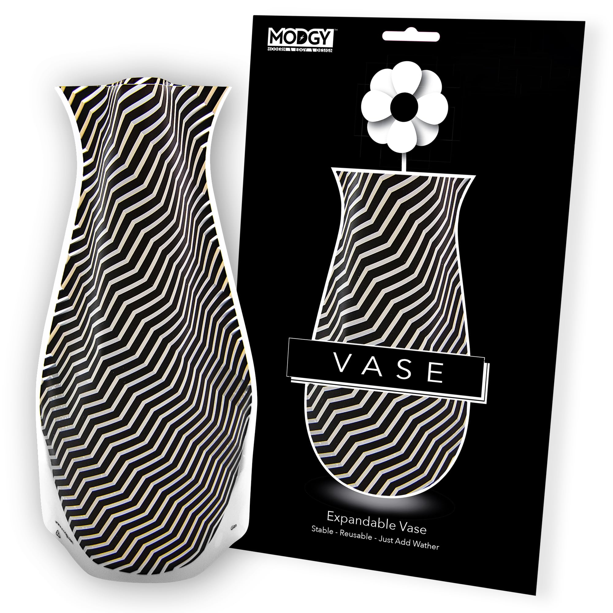 MODGY Expandable Vase - Durable, Safe, NOT Glass, Great for Parties, Pools, Patios, Weddings and Celebrations of All Kinds (Giza