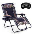 Mfstudio Zero Gravity Chairs, Oversized Patio Recliner Chair, Padded Folding Lawn Chair With Cup Holder Tray, Support 400Lbs, Camouflage