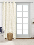 Saral Home Kanan Cotton Door Room Darkening Curtain 1PC,Ivory. 4x7 ft