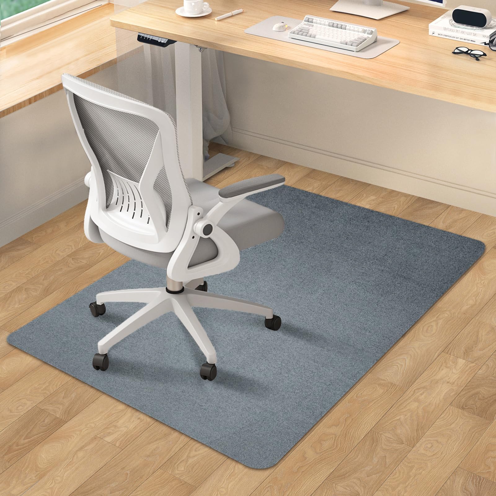 Sharewin Office Chair Mat For Hardwood/Tile Floor, 47 'X36 ' Computer Gaming Chair Mat, Under Desk Low Pile Office Rug, Easy-C