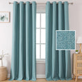 H.VERSAILTEX Linen Blackout Curtains 84 Inches Long for Bedroom/Living Room Thermal Insulated Grommet Curtain Drapes Primitive L