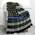 Jekeno Police Officers Prayer Blanket Gifts for Men Kids Boys Home Bedroom Living Room Decor Soft Cozy Lightweight Plush Throw B