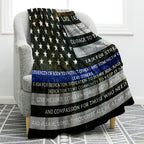 Jekeno Police Officers Prayer Blanket Gifts for Men Kids Boys Home Bedroom Living Room Decor Soft Cozy Lightweight Plush Throw B