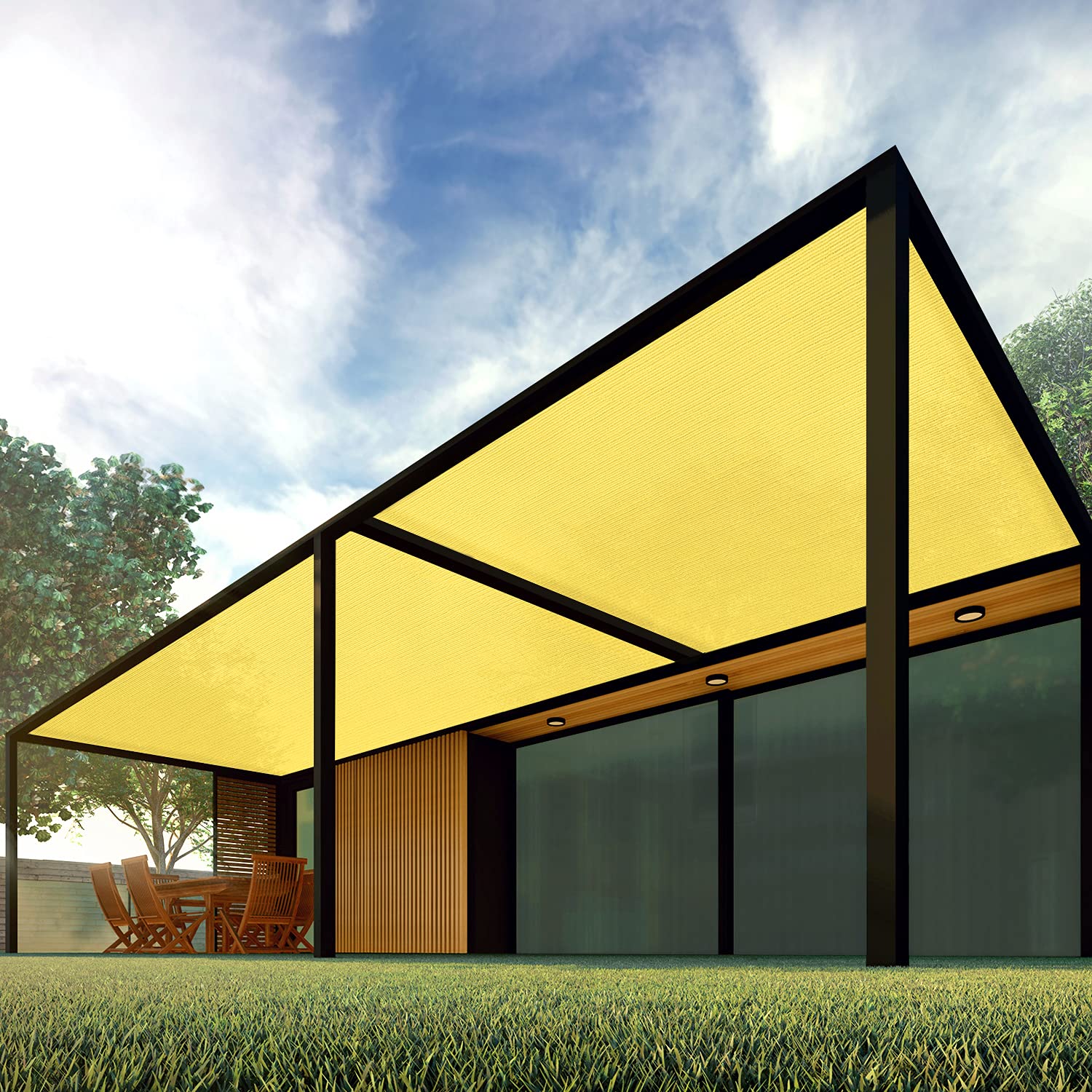 Patio Paradise 6  x 131  Shade Cloth 6/8/12 FT Sun Shade Fabric Roll UV Block Windscreen Canopy Pergola Cover Cloth Sunscreen 