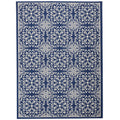 Nourison Jubilant Floral Navy/Ivory 3 x 5 Area--Rug, Easy--Cleaning, Non Shedding, Bed Room, Living Room, Dining Room, Kitchen