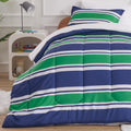 Sleep Zone Kids Rugby Bedding Comforter Set Full/Queen Size - Super Cute & Soft Kids Bedding 7 Pieces Set With Comforter, Sheet,