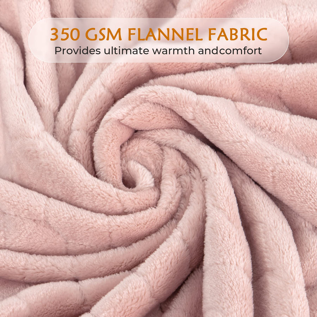 Toonow Fleece Blanket Super Soft Cozy Throw Blanket 50' X 60', Lightweight Fuzzy Comfy Textured Flannel Blanket Winter Warm Pl