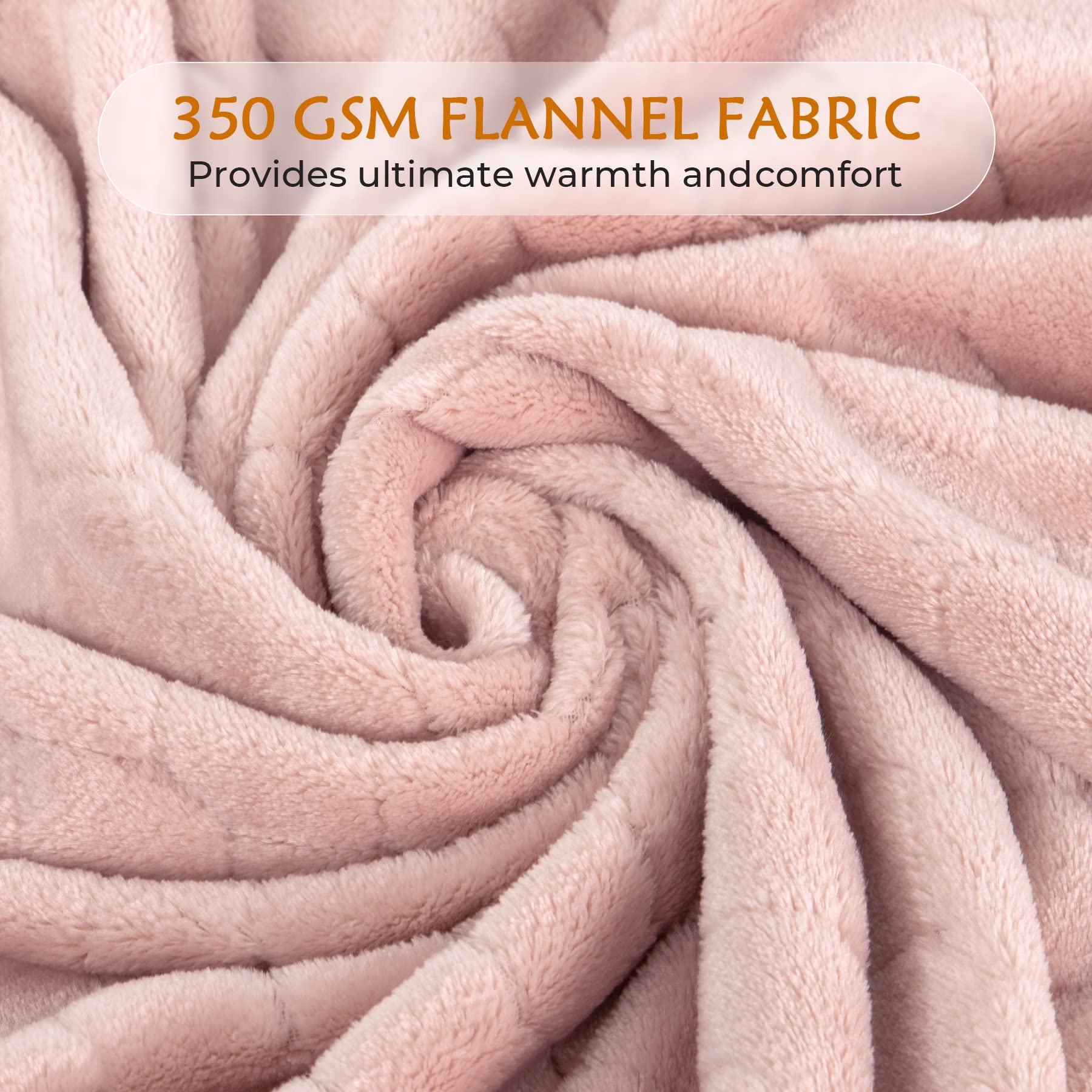Toonow Fleece Blanket Super Soft Cozy Throw Blanket 50' X 60', Lightweight Fuzzy Comfy Textured Flannel Blanket Winter Warm Pl