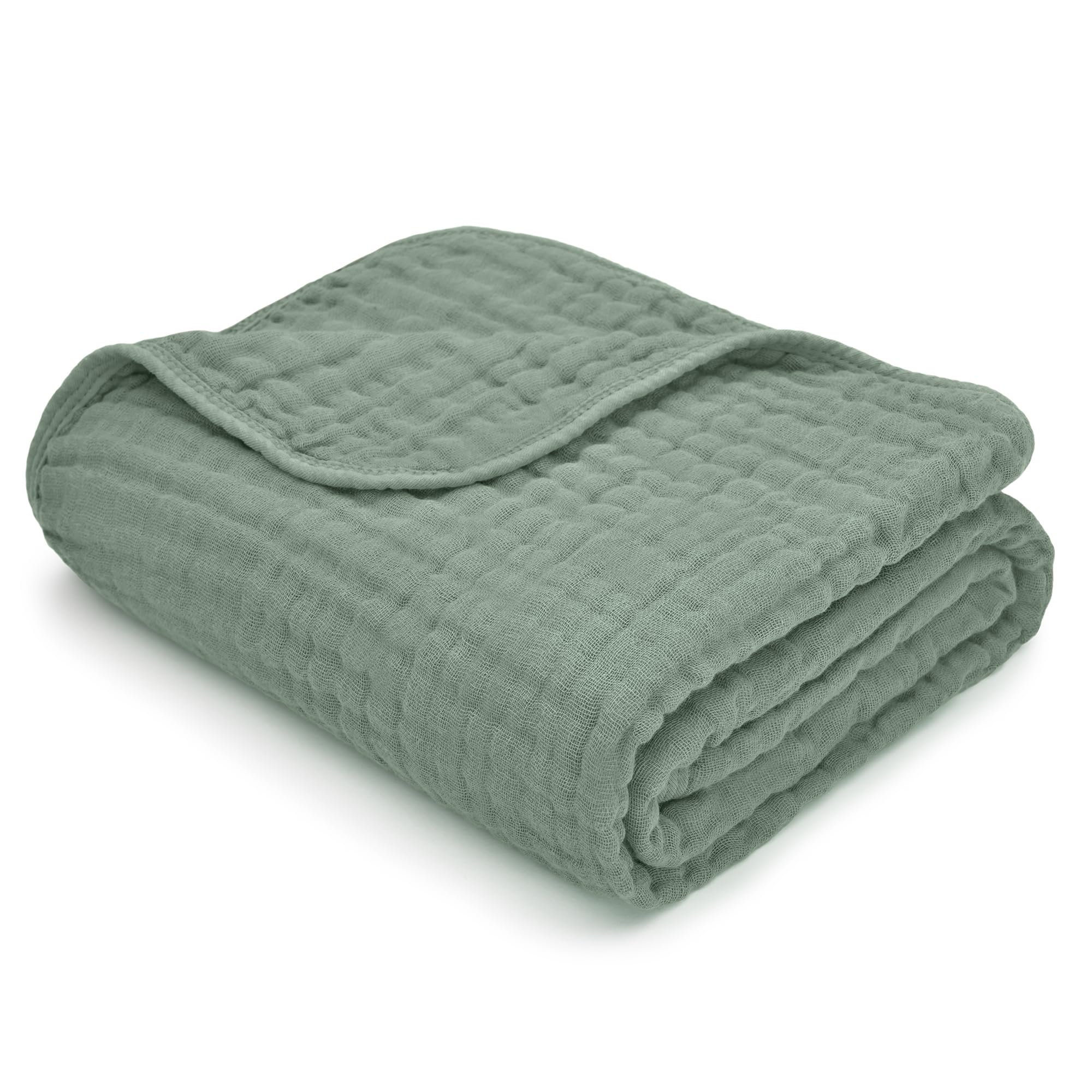 Comfy Cubs Muslin Baby Blanket - Soft, Lightweight, 6-Layer Cotton Swaddle Blankets For Newborns, Infants & Toddlers - 40' X 40