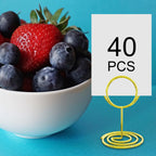 40Pcs Table Number Holders, Place Cards Holder, Mini Food Labels Menu Holder, Photo Holders, Idea For Centerpieces, Wedding, Bir