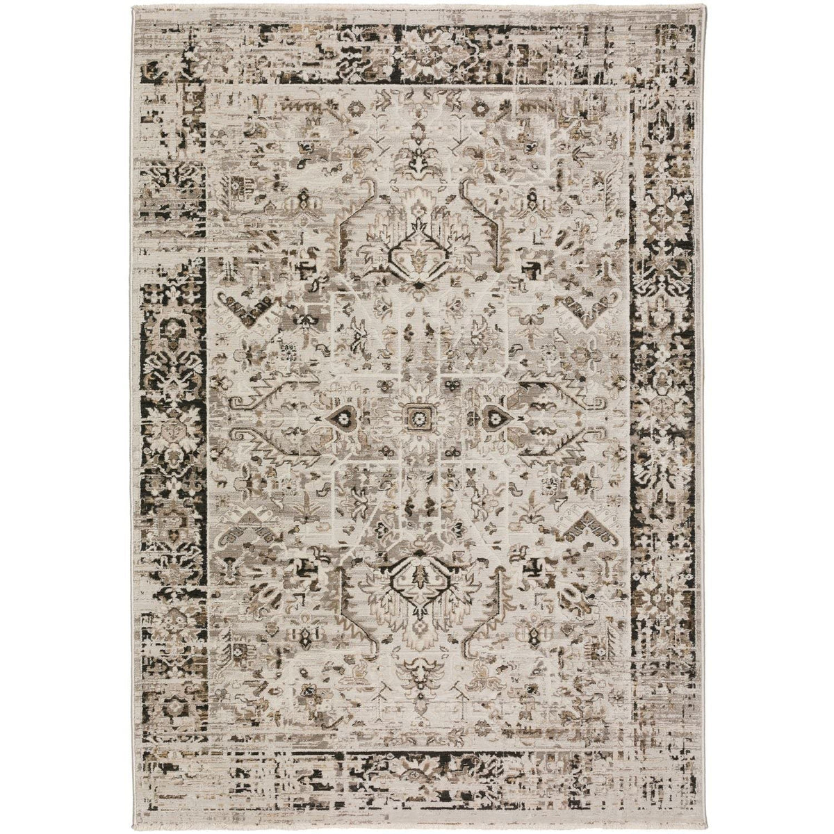 Antalya Ay4 Gray Transitional Rug Rectangle 5' 3&quot; X 7 ' 8&quot;