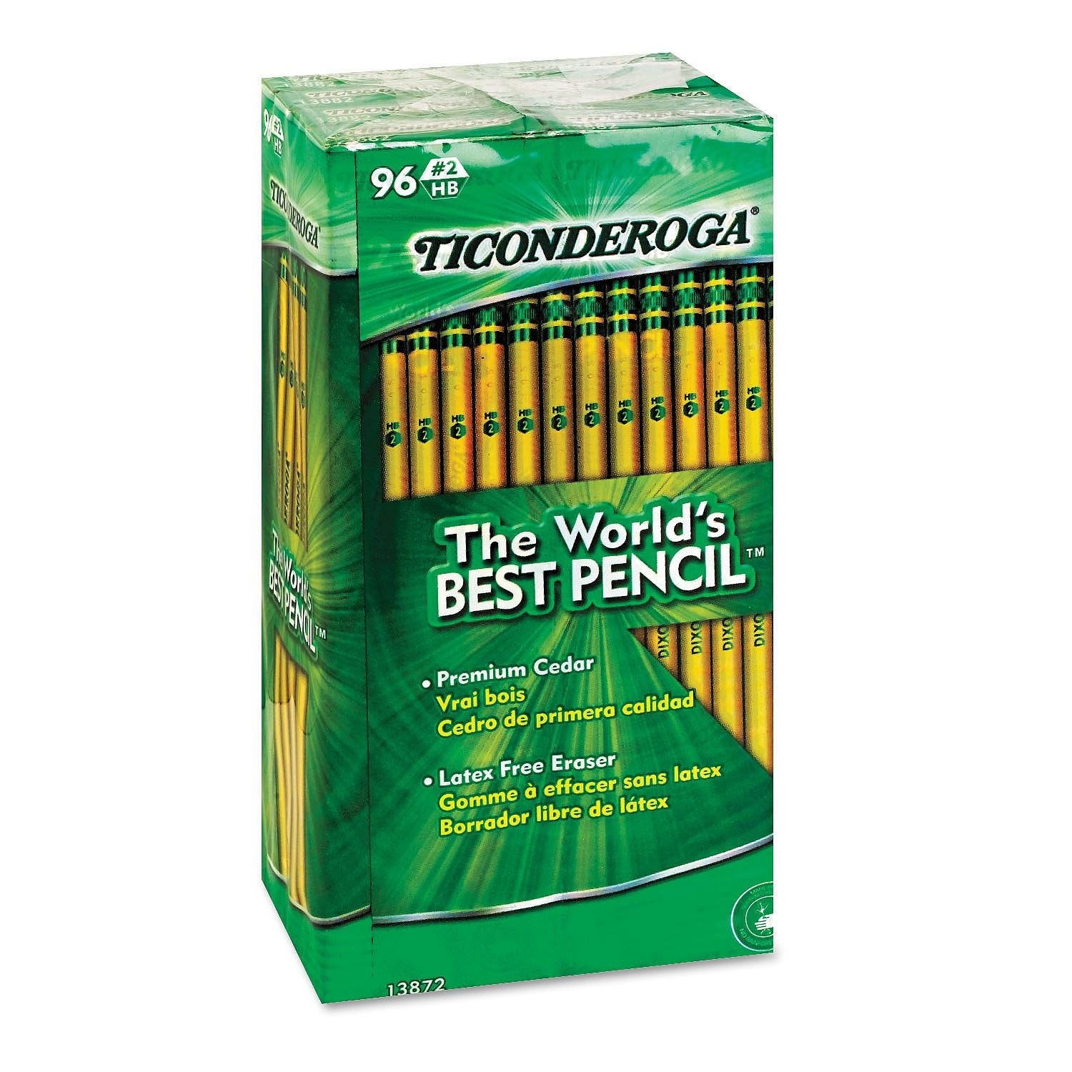 Product Of Ticonderoga Woodcase Pencil, Hb #2, Yellow Barrel, 96Ct. - [Bulk Savings]