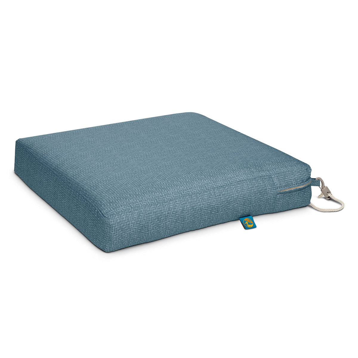 Duck Covers Weekend Water-Resistant Outdoor Dining Seat Cushion, 21 X 19 X 3 Inch, Blue Shadow, Dining Chair Cushions
