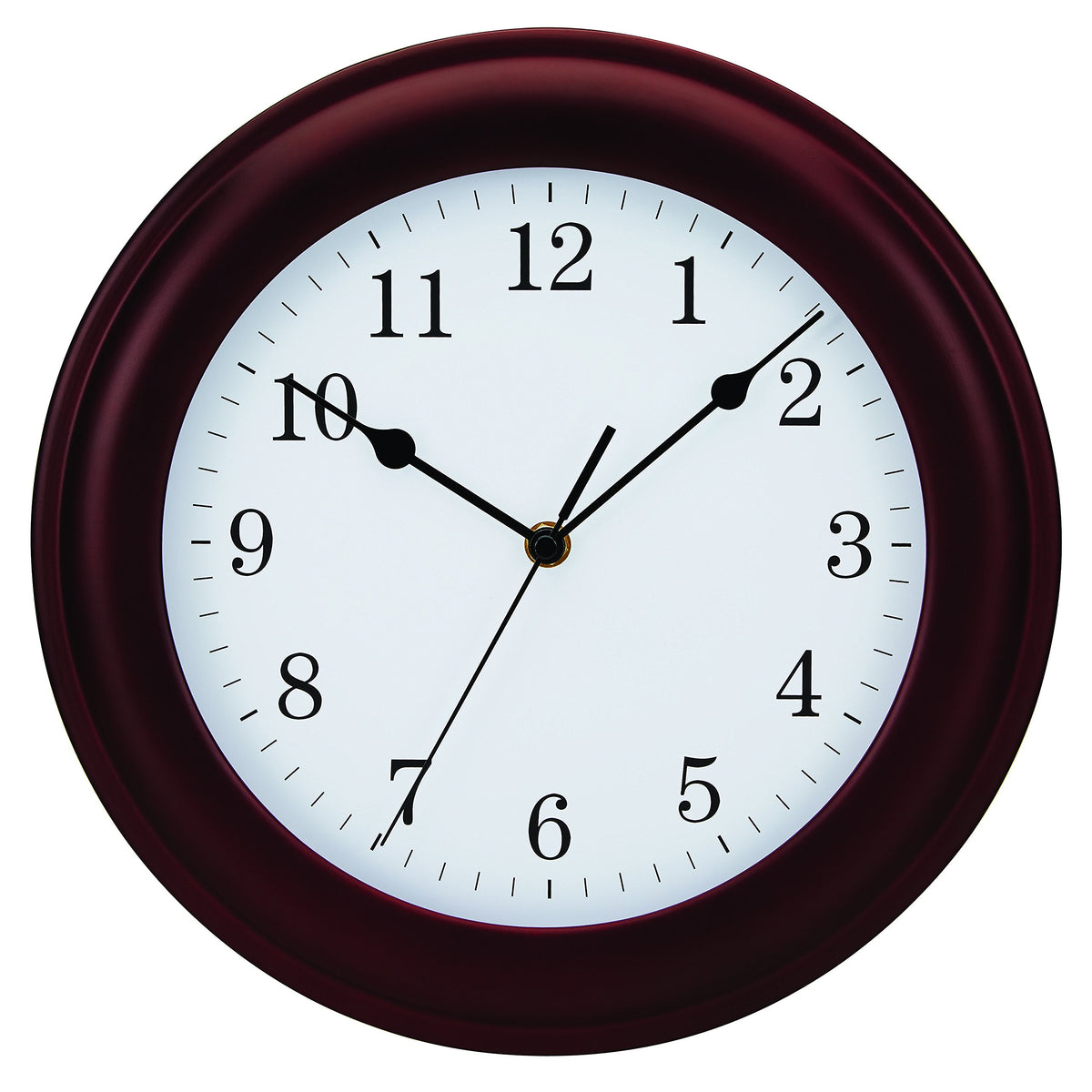 Tempus Traditional Wood Wall Clock, 12&quot;, Mahogany