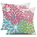Dfxsz Outdoor Throw Pillow Covers 18X18 Inch Set Of 2 Waterproof Spring Summer Geometric Elegant Pink Blue Green Outdoor Easter