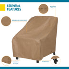 Duck Covers Essential Water-Resistant 40 Inch Patio Lounge Chair Cover, Patio Furniture Covers