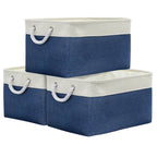 TheWarmHome Organization and Storage Basket for Organizing - Large 3 Pack 17x14x10 inch Collapsible Storage Bin for Shelves, Bas