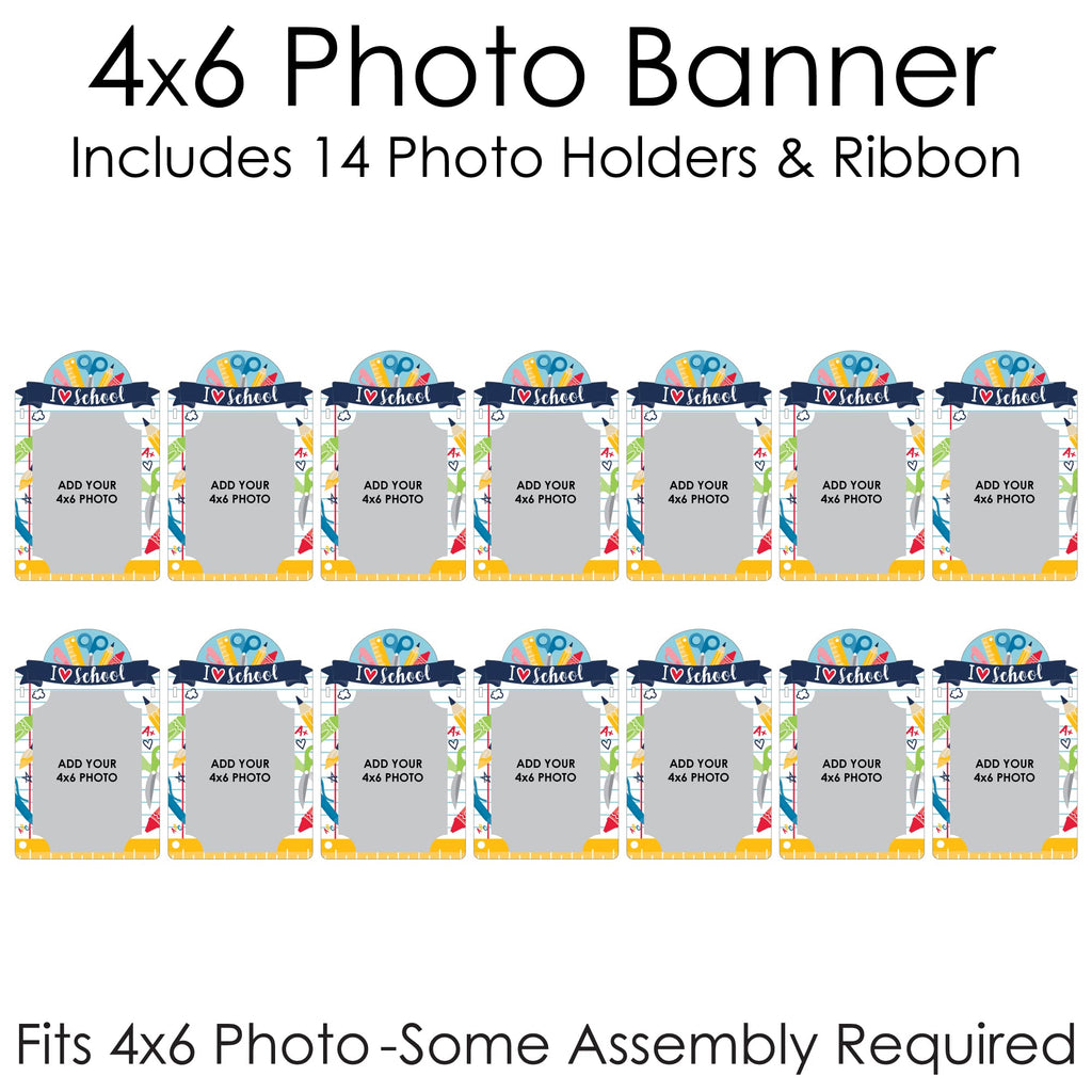 Big Dot of Happiness Back to School Photo Banner Multicolored Paper, Ribbon BD5663phb
